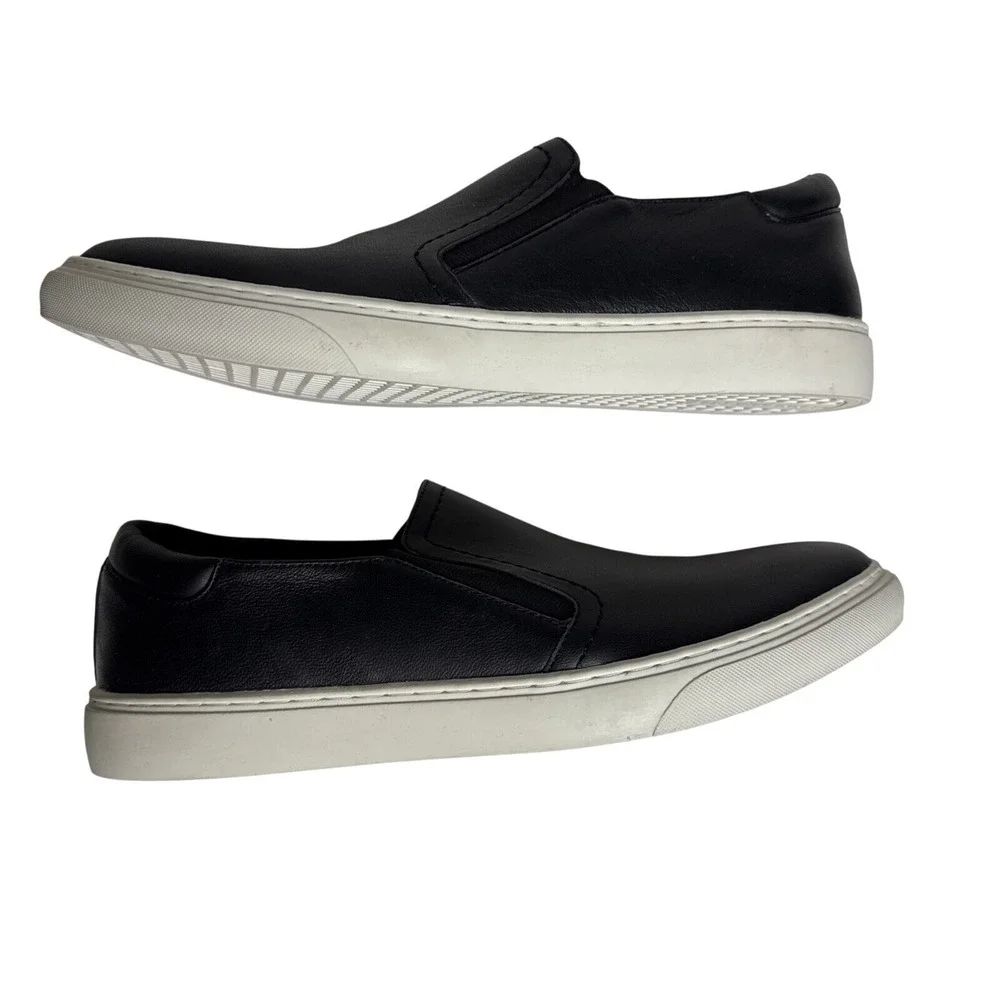 Kenneth Cole Leather Slip-on Sneakers Shoes Black White Sole Size 10 Women's - Picture 5 of 10